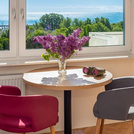 9th Floor Skwer Kosciuszki Z Widokiem Na Morze شقة غدينيا